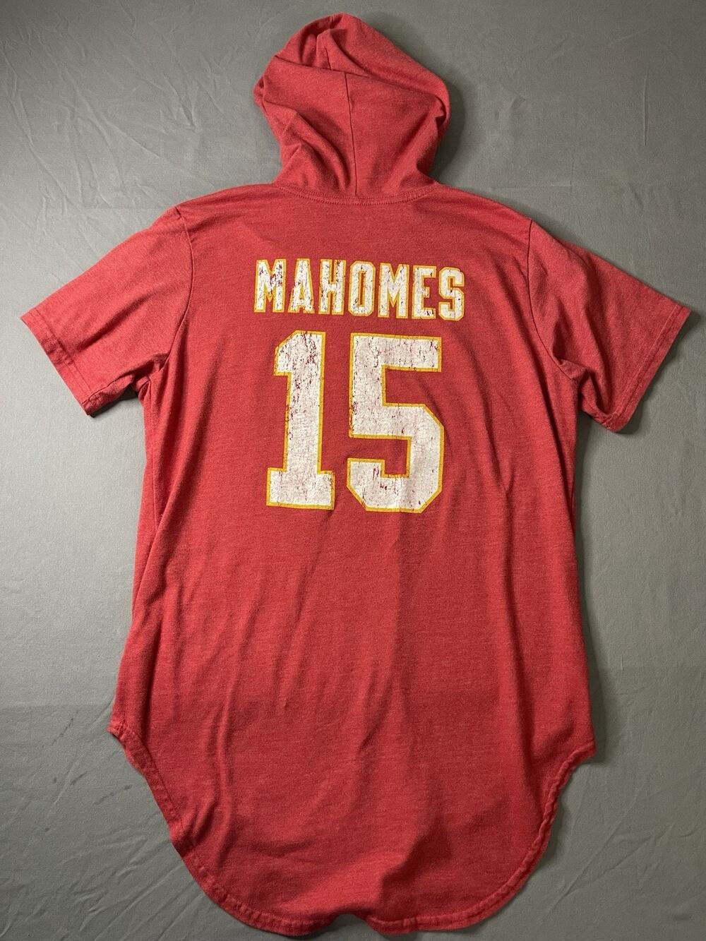 Kansas City Chiefs Mahomes 15 Majestic Threads Hoodie Shirt Mens M